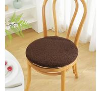 Coussin d'assise Rond en Velours côtelé, Ensemble de 6 Coussins de Chaise Moelleux avec Fermeture éclair antidérapante, galettes de Chaise matelassées pour mobilier de Jardin et d'intérieur,