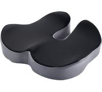 Coussin d'assise universel en mousse à mémoire de forme - rafraîchissant, respirant et soulageant la pression pour les chaises de bureau et les bancs d'étudiants,noir et gris clair à carreaux