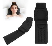Coussin de Bain Corps Entier 138x45 cm - Oreiller de Baignoire Séchant Rapidement et Hypoallergénique - Matière Respirante avec Support Tête et Dos pour Baignoire Standard Jacuzzi Autoportante