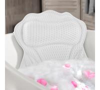Coussin de bain ergonomique de luxe avec soutien de la tête, du cou, des épaules et du dos, 4D pour baignoire avec 6 ventouses puissantes, s'adapte à toutes les baignoires
