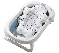 Coussin de bain pliable pour baignoire - Coussin doux pour bébé - Pliable et antidérapant de 0 à 12 mois - Confortable de voyage portable - Coussin de siège pour nouveau-né et nourrissons