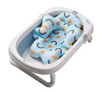Coussin de bain pliable pour baignoire de bébé - Pliable et antidérapant - De 0 à 12 mois - Confort de voyage portable - Soins infirmiers - Pour nouveau-nés et nourrissons