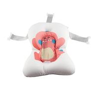 Coussin de bain pour bébé, filet flottant doux mains libres, support de coussin de baignoire pour nourrissons, bain confortable et sûr, essentiel pour les nouveau-nés (Rose)
