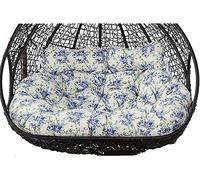 Coussin de balancelle 2 places en osier lavable pour balancelle 2 personnes - Imperméable et fleur de soleil - 140 x 110 cm