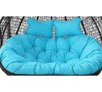 Coussin de balancelle double œuf pour 2 personnes - Grand coussin de rechange pour panier suspendu de 170,2 x 119,4 cm - Coussin de chaise hamac confortable pour intérieur/extérieur