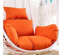 Coussin de balancelle Pliable et résistant à l'eau avec Appui-tête, for Jardin, intérieur extérieur(Orange,with Cotton)