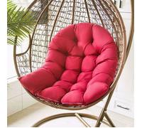 Coussin de balancelle suspendu confortable, idéal pour les jardins en terrasse (rouge bordeaux) (panier non inclus).