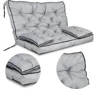 Coussin de Balançoire 100X60X50 + 2 Coussins Ensemble de Coussins de Bancs de Jardin Imperméables Décoratifs