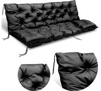 Coussin de Balançoire 180X60X50 + 2 Coussins Ensemble de Coussins de Bancs de Jardin Imperméables Décoratifs