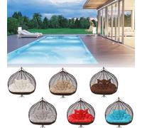 Coussin de balançoire à double panier suspendu 140 x 109 cm - Coussin épais pour chaise de jardin pour relaxation en plein air, confort en toutes saisons (coussin uniquement, couleur A)