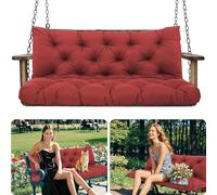 Coussin de balançoire de porche extérieur, 60" étanche, coussin de banc de patio de remplacement 2-3 places étanche, avec dossier et sangles, pour balançoire de porche, lit de jour, canap D 150*100cm