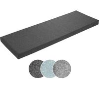 Coussin de banc 110 x 50 cm, gris foncé, dessous antidérapant, coussin de banc, coussin d'assise pour rebord de fenêtre, housse lavable, sleepling
