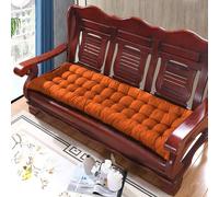 Coussin de banc 2/3 places de 8cm d'épaisseur,100/110/120cm Coussin de banc de jardin en coton,Long coussin de banc pour l'extérieur, l'intérieur, la balançoire et le patio (110X40CM,Orange)