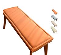 Coussin de Banc 2/3 Places Intérieur/Extérieur - Mousse Confortable 1.5 cm d'Épaisseur - Fond Antidérapant pour Jardin, Balcon et Pelouse(Orange,160x50x1.5cm)