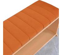 Coussin de banc amovible en velours pour banc de jardin 2/3 places, orange 130 x 45 x 4 cm, assise confortable et élégante