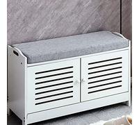 Coussin de banc antidérapant et lavable en mousse haute élasticité pour cuisine, jardin, baie vitrée, balancelle, 5 cm d'épaisseur, doux, pour intérieur et extérieur, 200 x 35 x 5 cm, gris clair