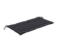 Coussin de banc carreaux noir 100x50x7 cm tissu vidaXL vidaXL
