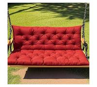 Coussin De Banc Confortable, Antidérapant Et Imperméable, for Patios, Porches Et Chaises Longues. Sangles De Sécurité for Un Maintien Plus Stable.(Red,120cm*100cm)
