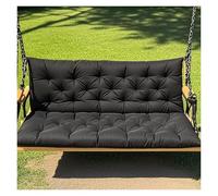 Coussin De Banc Confortable, Antidérapant Et Imperméable, for Patios, Porches Et Chaises Longues. Sangles De Sécurité for Un Maintien Plus Stable.(Black,150cm*100cm)