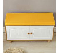 Coussin de banc confortable et élégant jaune 100 x 45 x 5 cm d'épaisseur, 5 cm d'épaisseur, pour intérieur et extérieur, canapé, salle à manger, mobilier de jardin, entrée