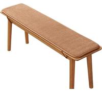 Coussin de banc de jardin - 122/101,6/152,4 x 30,5 cm - Pour intérieur et baie vitrée, terrasse, porche, étagère, banc à chaussures, piano, salle à manger (couleur camel, 152,4 x 35,6 cm)