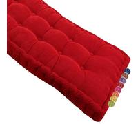 Coussin de banc de jardin 3 places pour intérieur et extérieur - 150 cm - Grand coussin rouge
