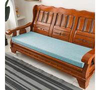 Coussin de banc de jardin 5 cm d'épaisseur 2/3 places pour intérieur/extérieur, chaise à bascule, mobilier de terrasse (110 x 40 x 5 cm, bleu A)