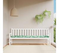 Coussin de banc de jardin à motif de feuilles 200 x 50 x 7 cm tissu Oxford vidaX
