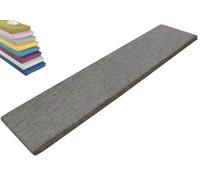 Coussin de Banc de Jardin Antidérapant en Mousse 5cm Épaisse - 2 ou 3 Places Coussin de Siège Housse Amovible - Pour Banc Mobilier Terrasse, Balancelle, Canapé Extérieur et Banquette(gris clair,100x45