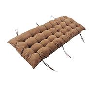 Coussin de banc de jardin avec attaches de fixation, 2-3 places, épais, coussin de banc confortable pour mobilier d'intérieur ou d'extérieur Marron 48 x 170 cm