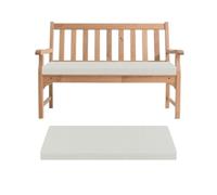 Coussin de banc de jardin avec housse amovible, coussin antidérapant pour intérieur/extérieur, lavable, pour canapé, fenêtre, banc d'angle, blanc, 140 x 40 x 5 cm