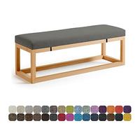 Coussin de banc de jardin avec sangles élastiques pour intérieur/extérieur, convient pour meubles, fauteuil à bascule, canapé 130 x 49,7 x 5 cm Couleur n° 21 D