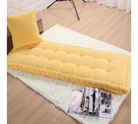 Coussin de banc de jardin, canapé, 10 cm d'épaisseur, ajustement universel pour extérieur et intérieur 1 à 4 places, jaune, 55 x 155 cm, assise confortable et élégante