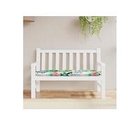 vidaXL Coussin de banc de jardin à carreaux multicolore 120x50x7 cm tissu 361597