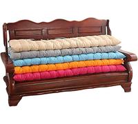 Coussin de banc de jardin classique en bois rectangulaire pour extérieur - 110 x 40 cm - Pour 2/3 places - Pour siège de loisirs