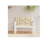 Coussin de Banc de Jardin, Coussin de Siège, Coussin de Remplacement pour Meuble Patio Extérieur, Beige 100x(50+50)x7 cm Tissu Oxford 314995