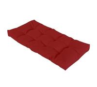 Coussin de banc de jardin d'extérieur, 8 cm d'épaisseur, imperméable et antidérapant - pour terrasse et banc à chaussures, rouge, 120 x 40 x 8 cm