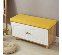 Coussin de banc de jardin, doux, pour 2 à 3 personnes, pour terrasse, balancelle, canapé, utilisation intérieur/extérieur, jaune, 90 x 45 x 5 cm, confortable et élégant