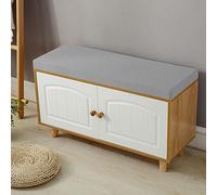 Coussin de banc de jardin épais 2-3 places doux pour extérieur, terrasse, balancelle, canapé, utilisation en intérieur et extérieur, 90 x 30 x 5 cm, gris