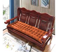 Coussin de banc de jardin épais pour 2/3 places en coton extra confortable pour terrasse et balancelle, orange - 150 x 55 cm d'épaisseur