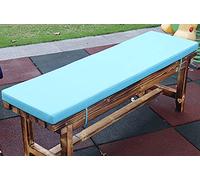 Coussin de banc de jardin imperméable 3 places pour extérieur, 150 x 50 x 5 cm, bleu, fonction balancelle, accessoire confortable et durable pour la détente.