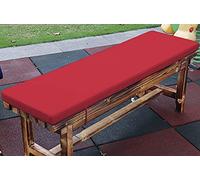 Coussin de banc de jardin imperméable pour 2, 3 ou 4 places - Rouge - 100 x 45 x 5 cm - Parfait pour mobilier d'extérieur et confort