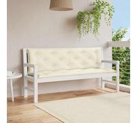 Coussins de banc - VIDAXL - Lot de 2 - Blanc crème - Tissu Oxford - Rectangulaire