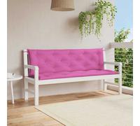 Coussins de banc de jardin lot de 2 rose 100x50x7 cm tissu, coussin, coussin de banc, coussin de jardin, coussin d'extérieur, coussin de siège