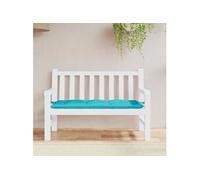 vidaXL Coussin de banc de jardin 120x50x7 cm Turquoise en tissu d'extérieur