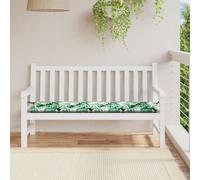 Coussin De Banc De Jardin Vidaxl Motif Feuilles 200x50x4 Cm Tissu Oxford
