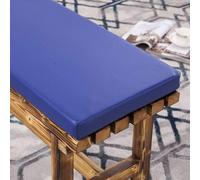 Coussin de banc d'extérieur - 99 x 40,6 x 5,1 cm - Coussin bleu pour bancs de jardin, terrasse, balancelle et canapé - Accessoire confortable et résistant aux intempéries