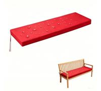 Coussin de Banc D'Extérieur Imperméable Épais avec Attaches Et Poignée pour Mobilier de Patio Balancelle de Porche Housse Lavable pour Jardin Et Intérieur