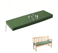 Coussin de Banc D'Extérieur Imperméable Épais avec Attaches Et Poignée pour Mobilier de Patio Balancelle de Porche Housse Lavable pour Jardin Et Intérieur