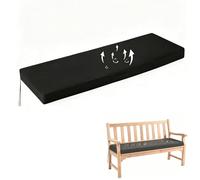 Coussin de Banc D'Extérieur Imperméable Épais avec Attaches Et Poignée pour Mobilier de Patio Balancelle de Porche Housse Lavable pour Jardin Et Intérieur